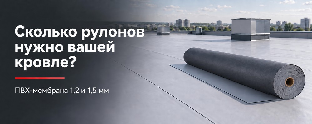 Сколько рулонов нужно вашей кровле? ПВХ-мембрана 1,2 и 1,5 мм